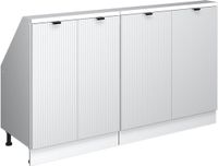 Vicco R-Line Keukenkast voor schuine wand – 140 cm Set van 2 Witte golf