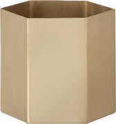 Ferm Living Hexagon Pot Goud - 12 cm