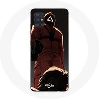 Samsung Geval voor Galaxy A71 Squid Game Rode Soldaat Met Driehoek Masker Maniacase