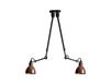 DCWéditions Plafonnier Double Noir/Cuivre Brut - Lampe Gras - Salon / séjour - Métal