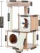 Merkloos / Sans marque Roxana® Krabpaal Katten - Huisdier Meubel - 3-tier - Hout - Beige - Kattenhuis - Klimtoren