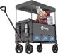 Sekey Chariot pliable avec toit – Capacité de charge de 150 kg – Gris
