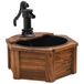 Fontaine d'eau en bois d'épicéa massif avec pompe 57x57x53 cm