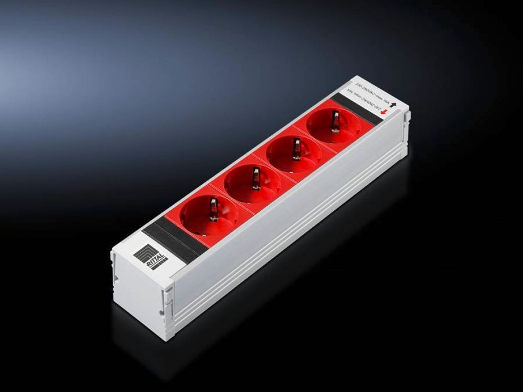 RITTAL DK 7856.240 Stekkerdozen Rood, Wit 25cm