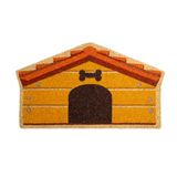 Fisura – Buiten deurmat “hondenhok” van kokosvezel met antislip PVC-onderzijde. Deurmat met originele vorm. Honden deurmat. Handgeschilderd. Afmetingen: 70 cm x 40 cm