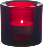 Iittala Kivi Theelichthouder / Kaarshouder / Waxinelichthouder Glas - Sfeerlicht - Cranberry - 60mm - 1 Stuk