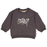 Feetje sweater Pasta Party antraciet/offwhite/camel