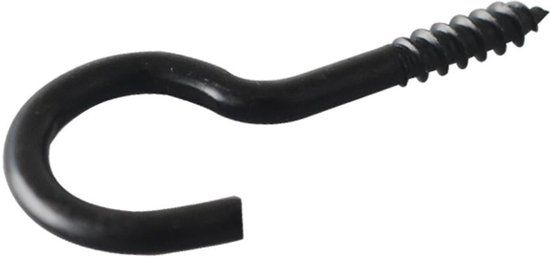 Blackline Schroefhaak Zwart 3.3 x 40mm / 10 stuks