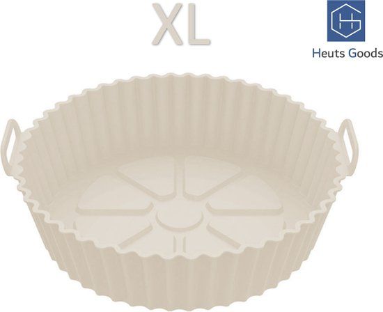 Heuts Goods LUXE Airfryer Siliconen Bakje - 20CM - Beige