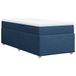 vidaXL Lit boxspring avec matelas, bleu, 80x200 cm, tissu