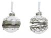 Boule de Noël verre d6cm perle clair a2