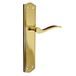 MICEL 01646 Deurklinkset met stalen plaat en aluminium handgreep, messing afwerking, goudkleurig, 243 x 118 x 52 mm