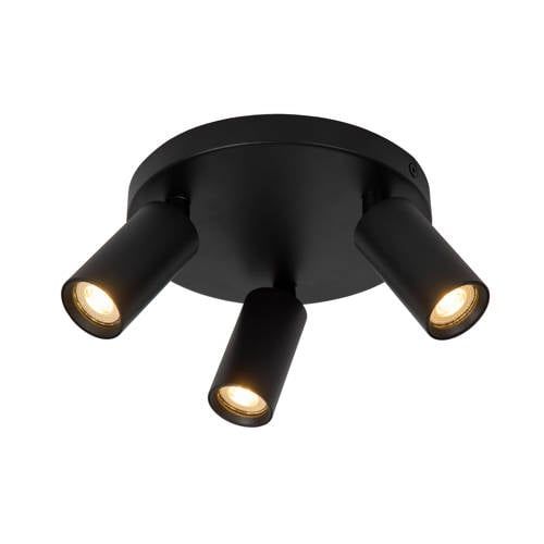 Lucide RITMO - Plafondspot - Ø 18 cm - 3xGU10 (MR11) - Zwart