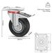 Roulettes pour meubles - Roulettes fixes robustes - Diamètre 200 mm (20 cm) - Avec frein - Jeu de 4 pièces - Convient aux meubles et aux machines