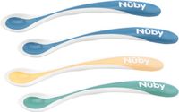Nuby Nûby - Gepatenteerde warmtegevoelige lepels voor baby - 4 stuks - Blauw