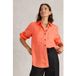 White Stuff Lydia Linen Shirt Bright Orange Taille: 18