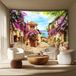 Tapis mural méditerranéen - Décoration de rue Bougainvilliers 150x130cm
