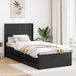 Maison Exclusive - Lit exclusif - Structure de lit avec espace de rangement et tête de lit, noir, 75 x 190 cm