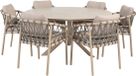 4 Seasons Outdoor Prado Cannes dining tuinset 130xH75 cm rond 5 delig keramiek terre Taste