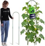 Merkloos / Sans marque Plantensteun Staal - Klimhulp Tuin - Planten Ondersteunen - Weerbestendig Gecoat - 120 x 24 cm - Groen
