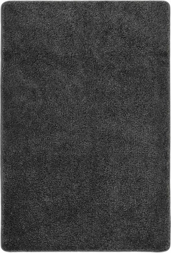 vidaXL Vloerkleed Shaggy Anti-slip Donkergrijs 140x200 cm