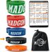 Merkloos / Sans marque Martial Weerstandsbanden voor Superieure Work-outs - Scheurvast & Duurzaam Fitness Elastiek in 5 Sterktes met Tas