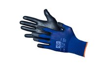 Jah nylon handschoenen met PU coating (zwart-blauw)
