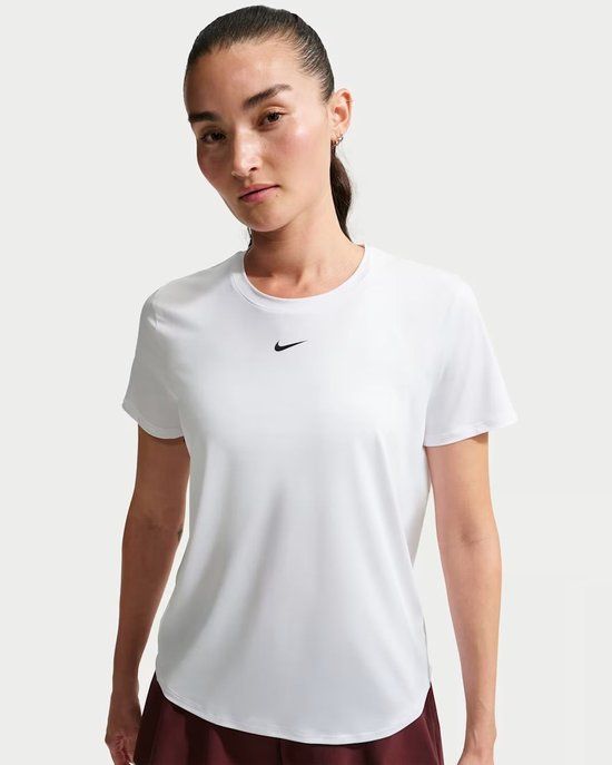 Nike T-Shirt One Classic Dri-FIT Dames - Wit - Maat S