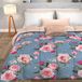 PETTI Artigiani Italiani - Winterdekbed, winterdeken, dekbed voor Frans bed, eenkleurig, met bloemenpatroon, 100% anti-allergische microvezel, gemaakt in Italië