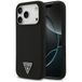 CG MOBILE Guess Étui en silicone avec logo triangulaire, compatible MagSafe pour iPhone 17 Pro Max, noir