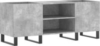 vidaXL Meuble de rangement pour disques - 121x38x48 cm - Bois traité - Gris béton