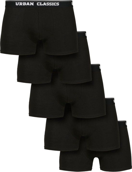 Urban Classics Organic Boxer 5-Pack Heren Boxers - Zwart - M
