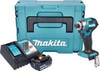 Makita DTD 173 RF1J accu-slagmoersleutel 18 V 180 Nm 1/4" borstelloos + 1x oplaadbare accu 3,0 Ah + lader + Makpac