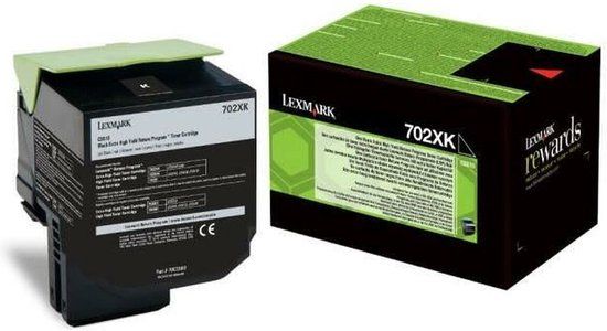 Lexmark 702XK R Black Toner Cartridge - 4,000 Page Yield - Compatible with CS510
