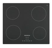 Respekta Allexus matzwarte inductiekookplaat 60 cm frameloos, 4 kookzones, matzwart glaskeramiek, 9 standen, touch control, booster en eco-functie, kinderbeveiliging, KM4295IMS-19