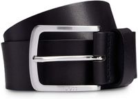 BOSS Leren riem Jor W80 Black zwart