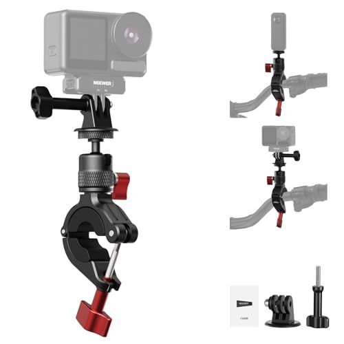 NEEWER Motorfietsstuurhouder compatibel met GoPro DJI Osmo Actiecamera's, stuurstangklem met 360° rotatie voor POV-video-opname, CA165