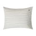 Lexington Stripe taie d'oreiller en coton flanelle Blanc-vert-beige, 50x60 cm