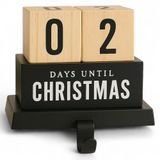 Merkloos Adventskalender Countdown Houten/IJzeren Decoratie 12,5 x 9,5 cm Nostalgisch/Kerstgevoel Slimme Functionaliteit Voor Kinderen/Volwassenen Kerstkalender