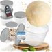 Plateau à pizza - Empilable - Set de 6 - Granit souple - Avec couvercle