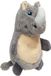 JACK AND VANILLA, Pluche neushoorn speelgoed voor honden en katten, 18 cm