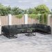 Prolenta Maison Exclusive - Tuinset met 11 delen, zwarte aluminium tuinstoelen