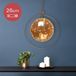 Kaemingk Kerstbal met jute touw en koperen ring - 40 LED lampjes - 26cm - Amber glas