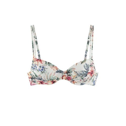 Lascana voorgevormde beugel bikinitop ecru/multi