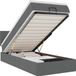 vidaXL Ottomanenbed met matras en LED-verlichting, donkergrijs, 90x200 cm, gestoffeerd