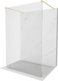 Mexen Kioto paroi de douche autoportant 160 x 200 cm, transparent 8 mm, or brossé