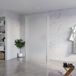 Fortifura Galeria Vrijstaande Inloopdouche - 100x200cm - mat glas - antikalk - 8mm veiligheidsglas - 2 zijwanden - 40cm - wandsteunen en hoekprofielen - hoogglans chroom