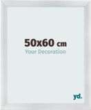 yd. Cadre photo 50x60 cm - MDF - Argent mat - Pisa