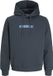 JACK & JONES sweat à capuche coupe droite avec imprimé - grisbleu