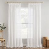 OEM Shenzhen Haorui Industrial Technology Co., Ltd. Transparante gordijnen voor binnen - modern huis - 2 panelen - wit - 140 x 260 cm
